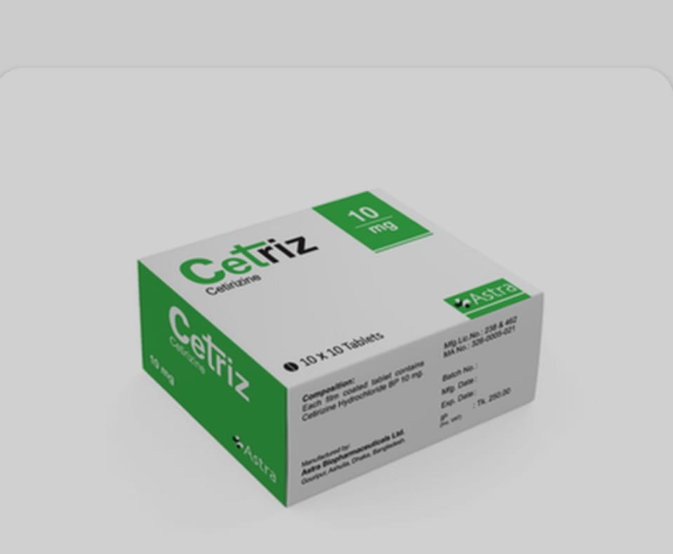 Tablet cetriz 10mg (100pcs)